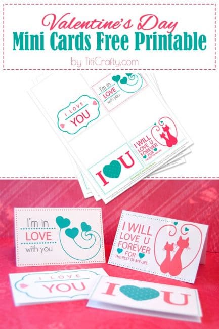 Valentine's Day Mini Cards Free Printable 