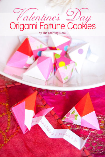 DIY ORIGAMI FORTUNE COOKIE FOR VALENTINE’S DAY