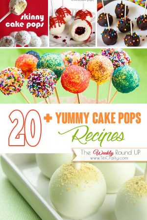 20+ Yummy Cake Pops #Recipes. The Weekly Round Up! #cakepopsrecipes #treatsrecipe #cakepops
