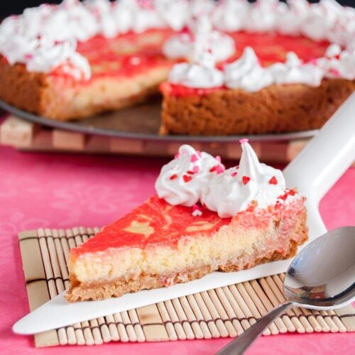 Cherry Lime Pie Recipe Cover image with a slice cut