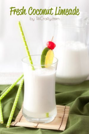 Fresh Coconut Limeade Recipe #coconutlimeade #limeaderecipe #freshcoconutrecipe