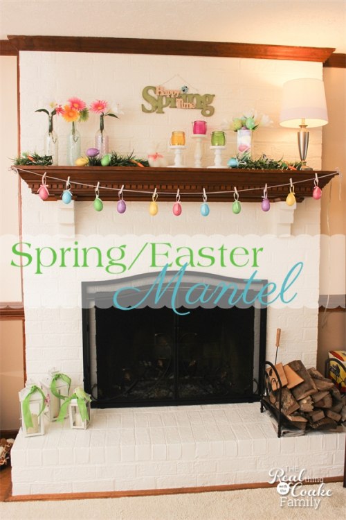 Easter / Spring Mantel by Real Creative Real Organized