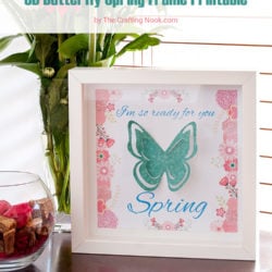 3D Butterfly Spring Frame Printable Easy 3D Butterfly Spring Frame Art + Free Printable