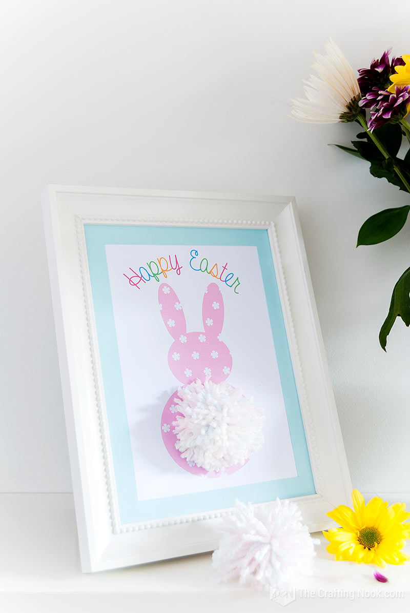 another view of Pom Pom Tail Easter Bunny Printable