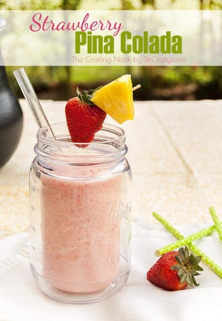 Strawberry Pina Colada Recipe #pinacolada #piñacolada #summerdrink #summerrecipe