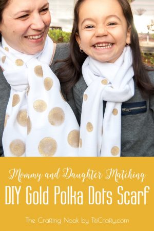 DIY Gold Polka Dots Scarf Tutorial #ScarfWeek2015 #scarfideas #diyscarf