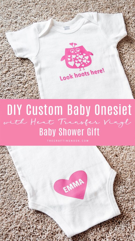 DIY Custom Baby Onesie with Heat Transfer Vinyl - The Crafting Nook