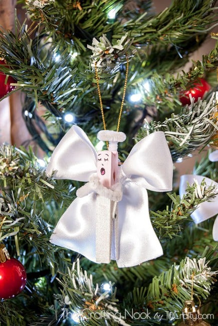 Clothespin Angel Christmas Ornaments-DIY