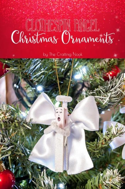 Clothespin Angel Christmas Ornaments Tutorial 