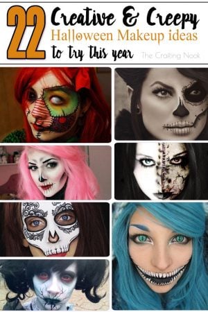 22 Creative and Creepy Halloween Makeup Looks Ideas to try this Year! #Halloweenmakeup #Hallweenfacepainting #halloweenconstumes