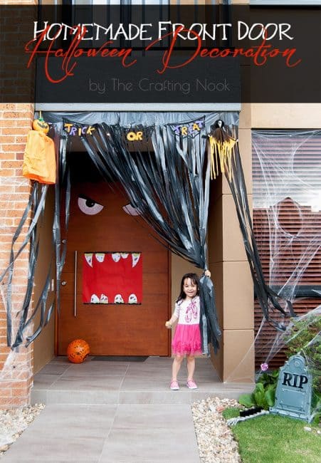 Homemade Front Door Halloween Decoration Tutorial 