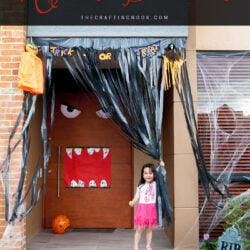 Homemade Front Door Halloween Decoration