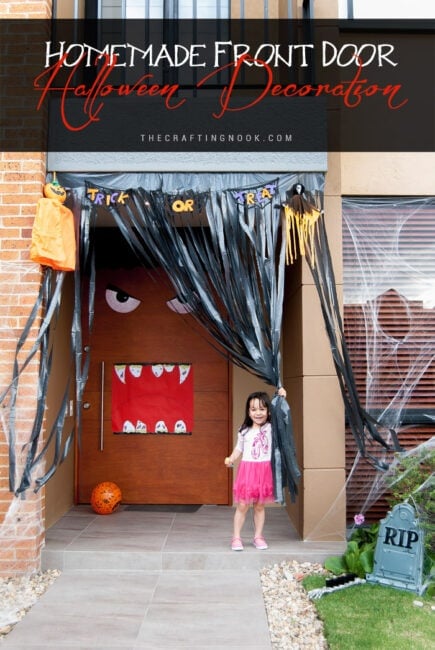 Homemade Front Door Halloween Decoration