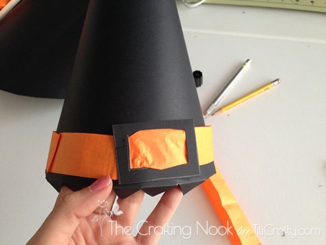 the Paper Witch Hat Craft almost finished