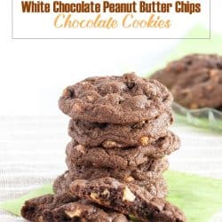 White Chocolate Peanut Butter Chips Chocolate Cookies #cookiesrecipe #peanutbuttercookies #ChocolatechipCookies