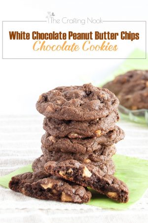 White Chocolate Peanut Butter Chips Chocolate Cookies #cookiesrecipe #peanutbuttercookies #ChocolatechipCookies