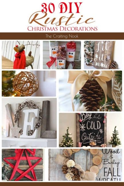 Inspiring 30 DIY Rustic Christmas Decorations for your Inspiration! #Christmas #Christmasdecorations #RusticChristmas