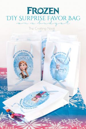 Pretty Frozen DIY Surprise Favor Bag on a budget