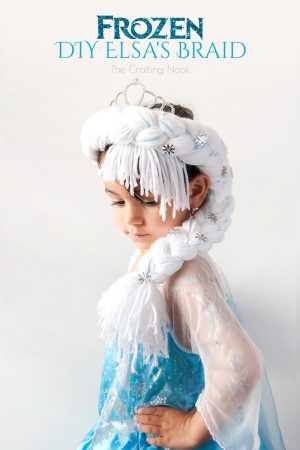 Cute and Easy Frozen DIY Elsa’s Braid #frozen #frozenfever #frozenparty