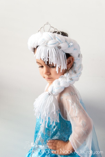 child modeling Frozen DIY Elsa's Braid gorgeous