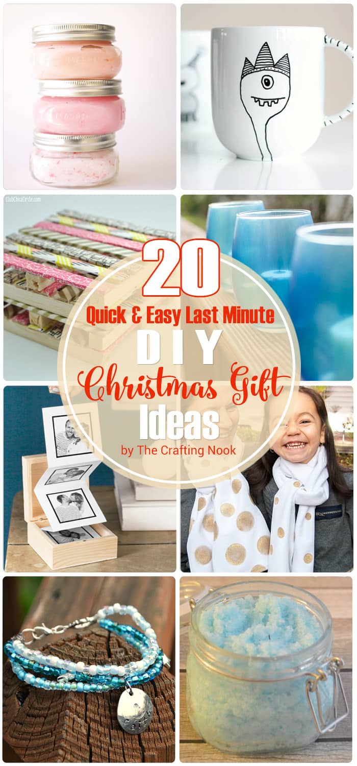 20 Quick & Easy Last Minute DIY Christmas Gifts cover image with title text overlay