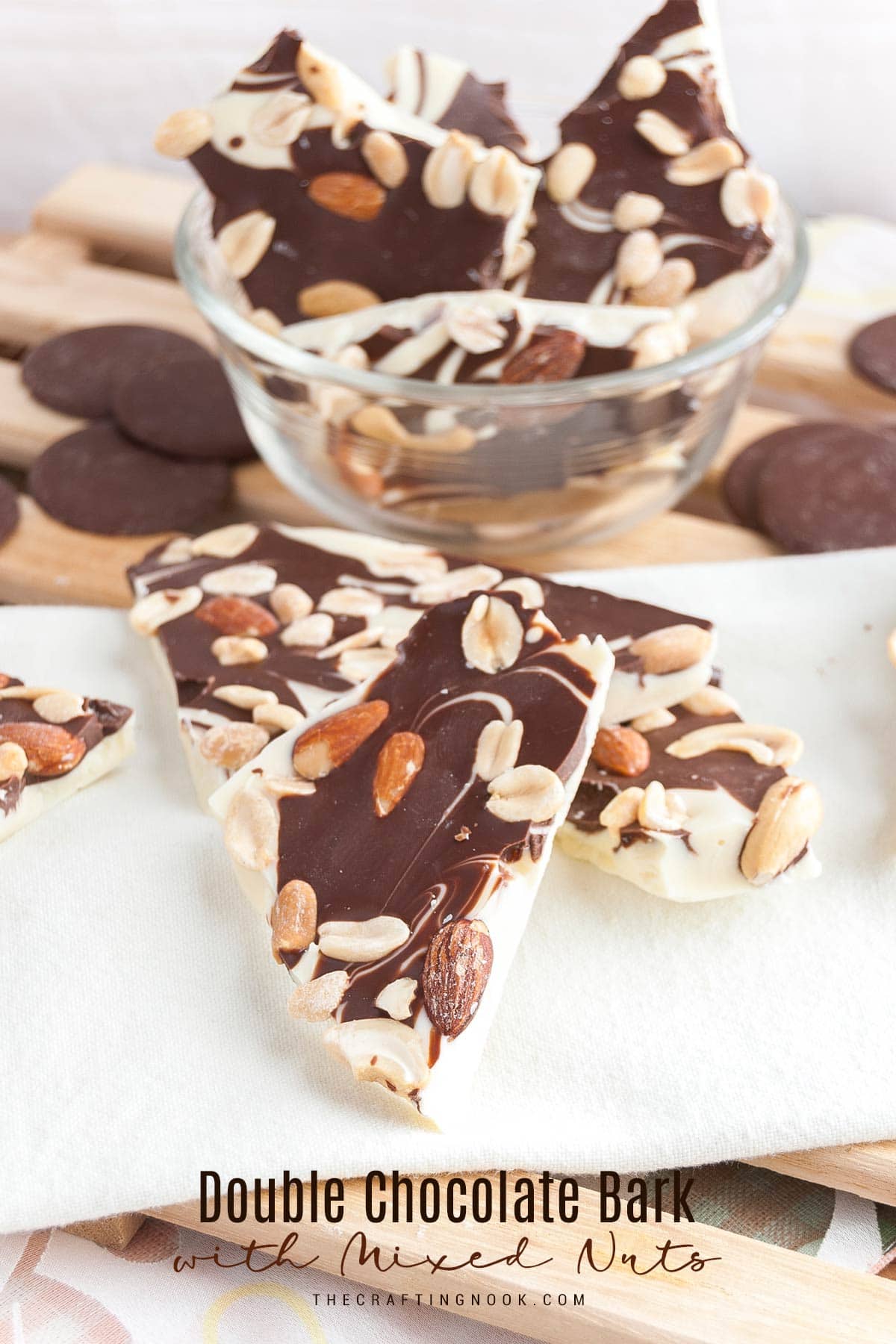 3-Ingredients Double Chocolate Bark with Minex nuts cover image with title overlay