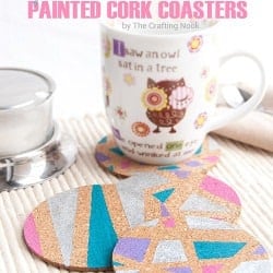 DIY Geometric Painted Cork Coasters Cute DIY Geometric Painted Cork Coasters