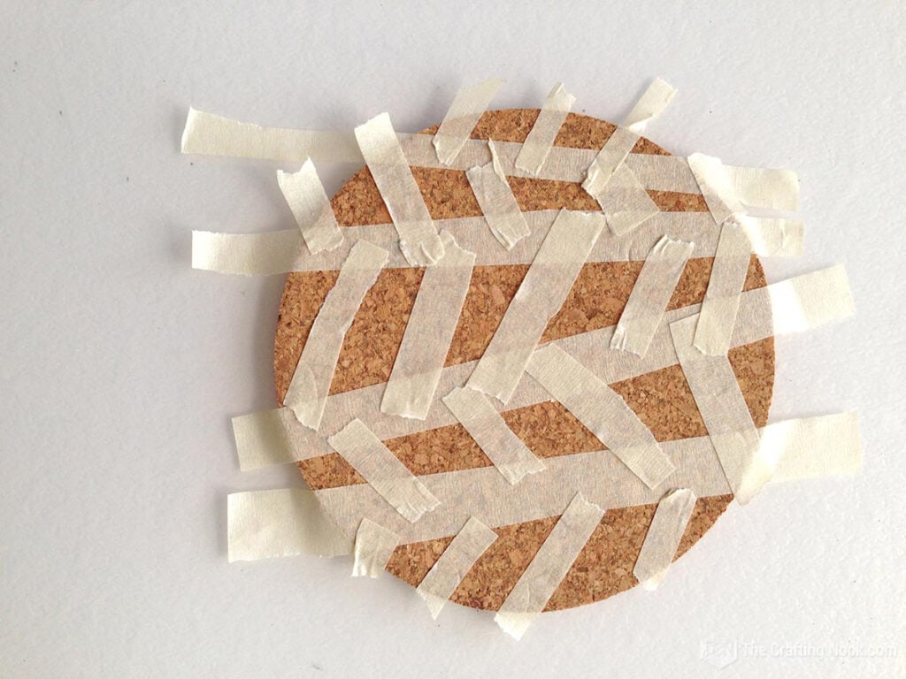 image two of making random shapes with masking tape