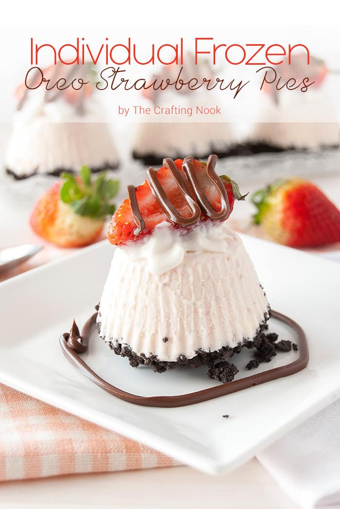 Cute and Delicious Individual Frozen Oreo Strawberry Pies