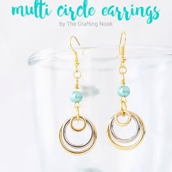 DIY Silver and Gold Multi Circle Earrings Silver and Gold Multi Circle Earrings