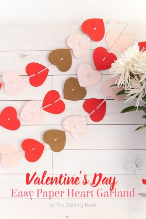 Cute Valentine’s Day Easy Paper Heart Garland