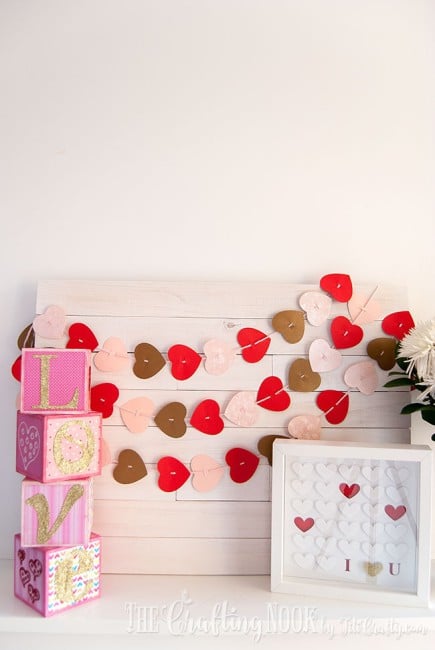 Valentines Day Easy Paper Heart Garland The Crafting Nook By Titicrafty