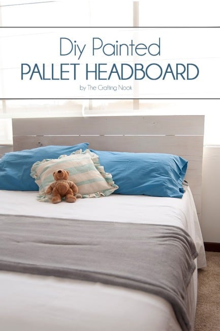 Cute and easy DIY Painted Pallet Headboard