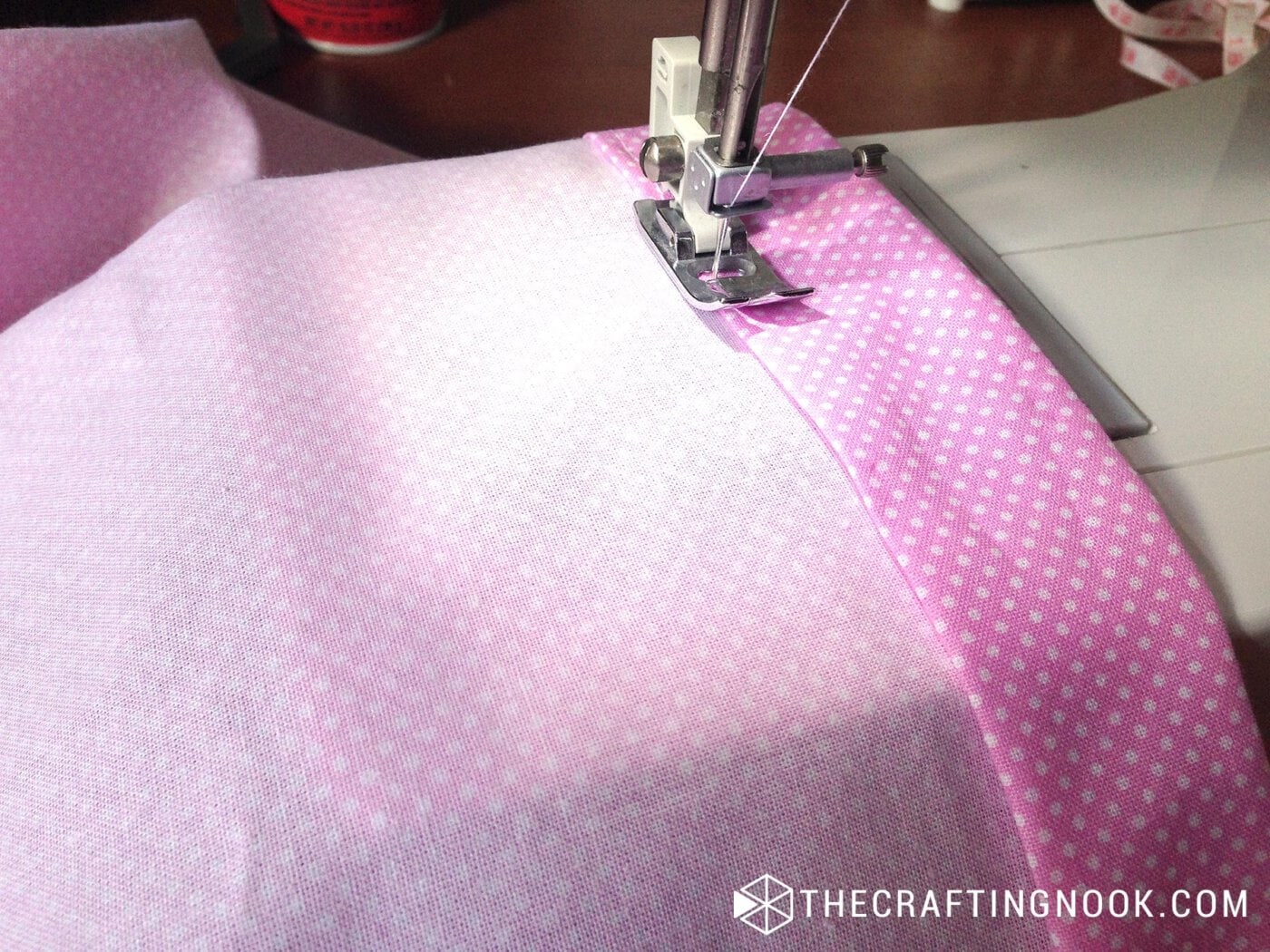 sewing the bottom layer hem lengthwise