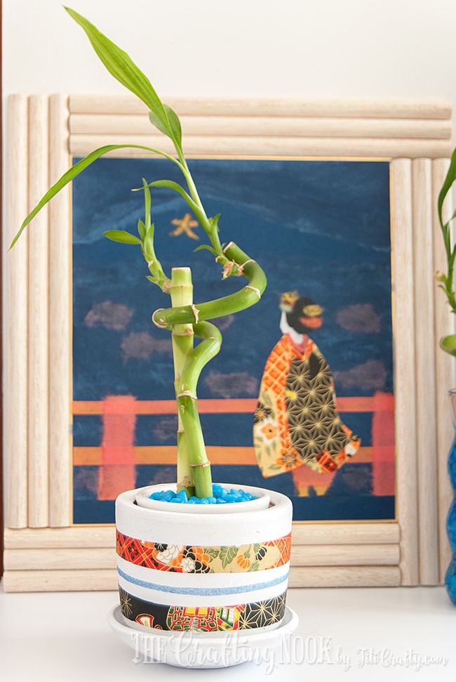 DIY-Japanese-Washi-Clay-Pot-Bamboo