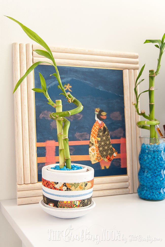 DIY-Japanese-Washi-Clay-Pot-Decoration