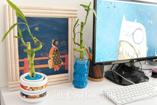 DIY-Japanese-Washi-Clay-Pot-Geisha