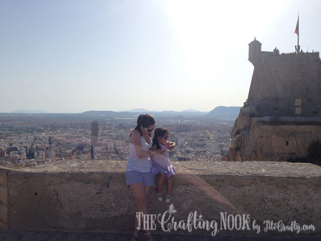  me and my daughter in the castle santa barbaran, Alicante-Spain