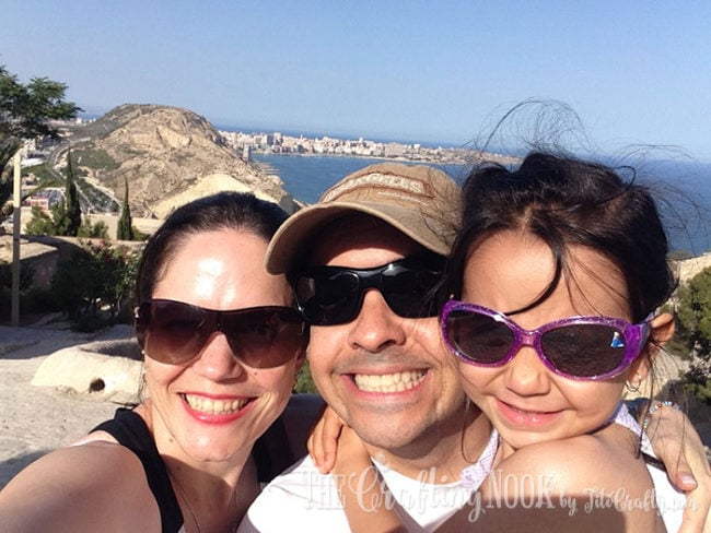 My lovely family in Santa Barbara castle