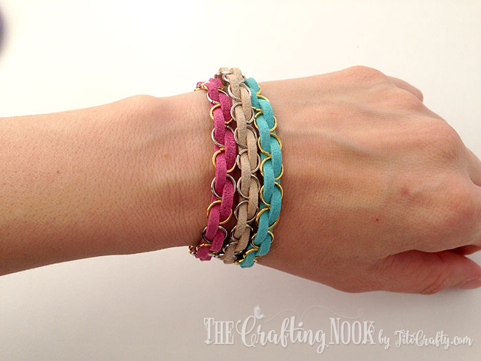 How to Make Braided Leather Stacked Bracelets - Adventures of a DIY Mom