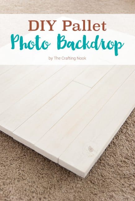 Easy DIY Pallet Photo Backdrop  cover image with title text overlay