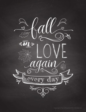 Free Chalkboard Art Fall Printable (Size Letter and A4 Available) - The ...