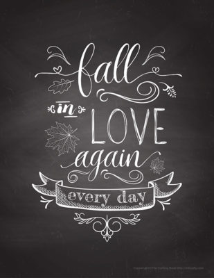 Free Chalkboard Art Fall Printable (Size Letter and A4 Available) - The ...