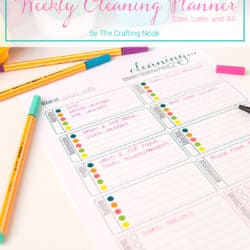 Fun Free Weekly Cleaning Planner Printable