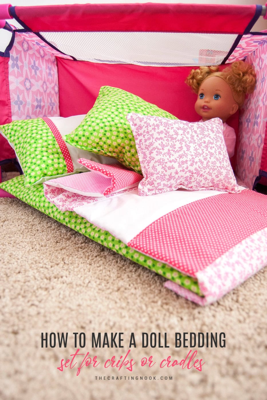 How to Make Doll Bedding Set for Cribs or Cradles The Crafting Nook