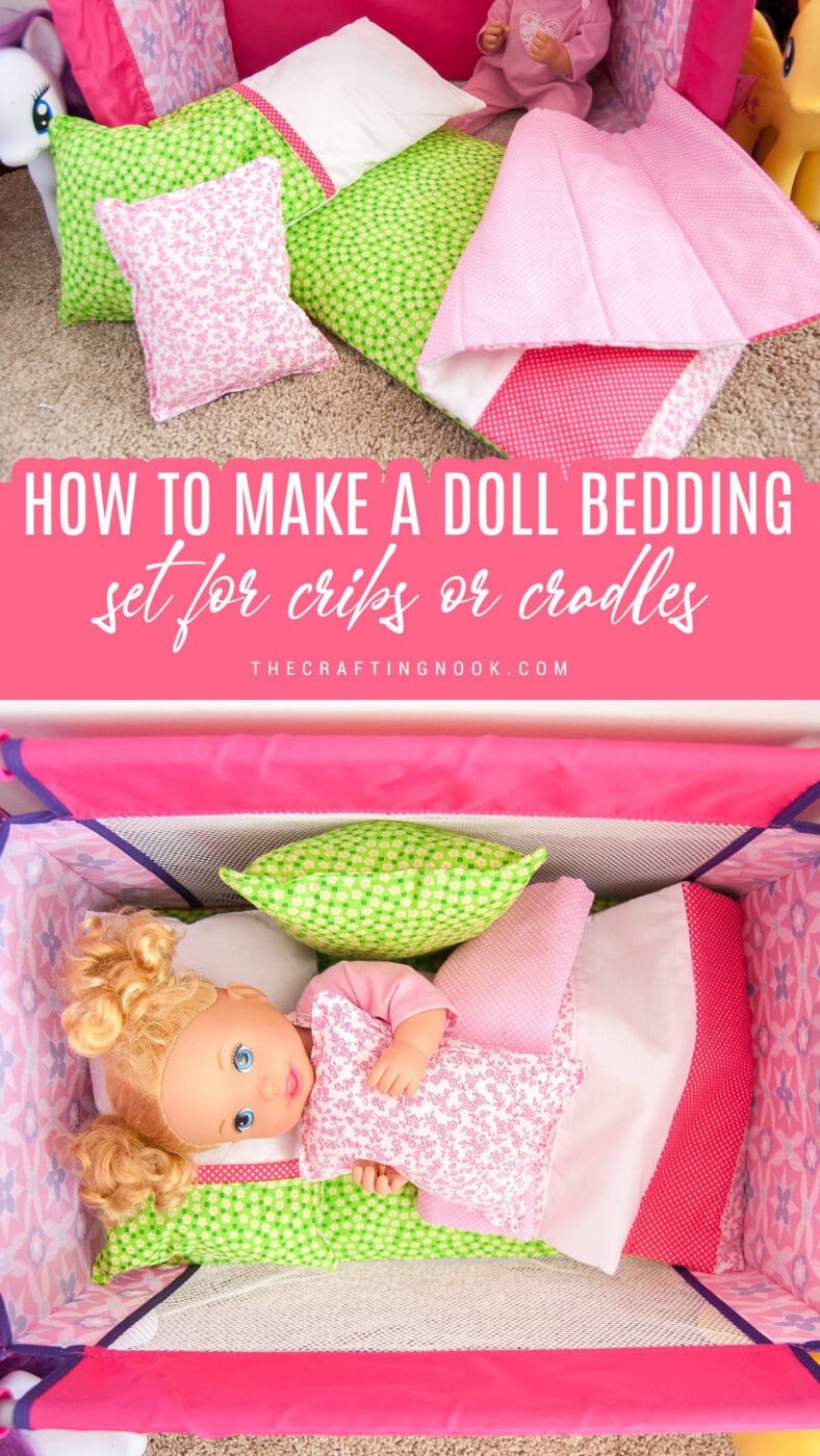 How to Make Doll Bedding Set for Cribs or Cradles The Crafting Nook