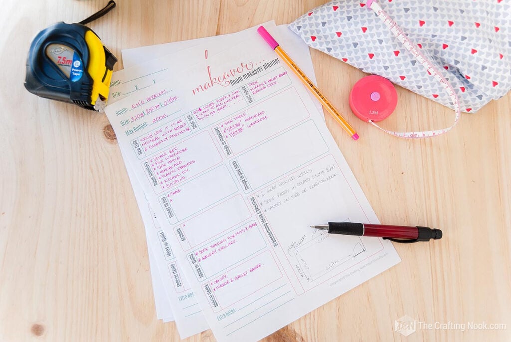 Free Room Makeover Planner Printable - The Crafting Nook