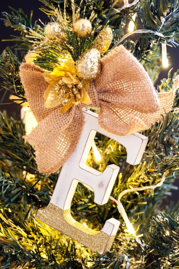 Easy DIY Rustic Monogram Christmas Ornaments Cover