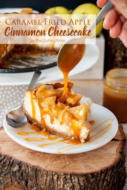 Caramel Fried Apple Cinnamon Cheesecake cover