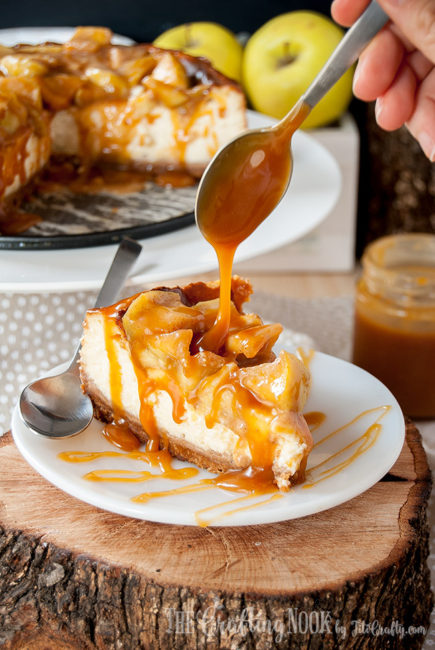 Caramel Fried Apple Cinnamon Cheesecake cover